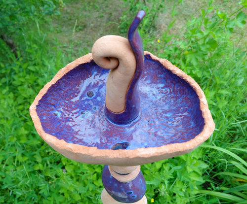 Gartenstele mit Vogeltränke, frostfest