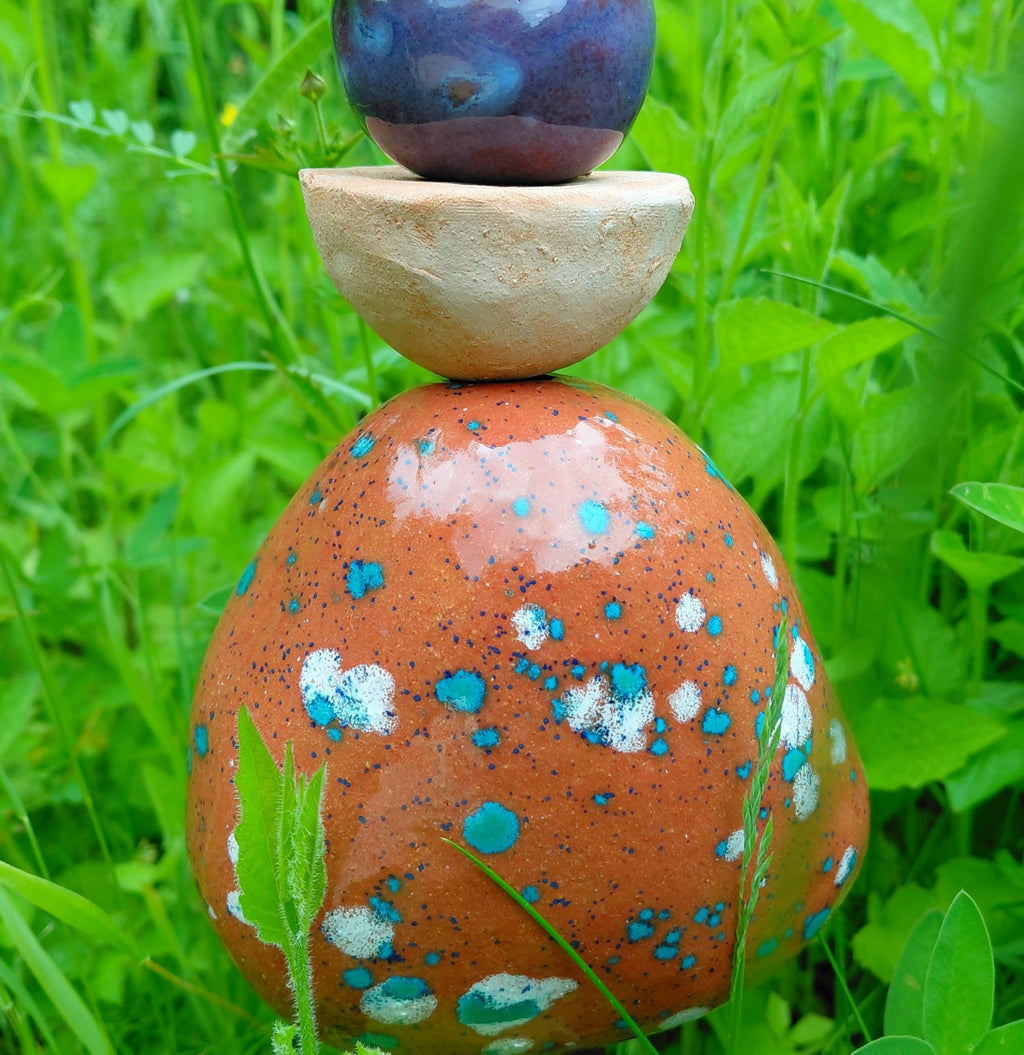Gartenstele mit Vogeltränke, frostfest
