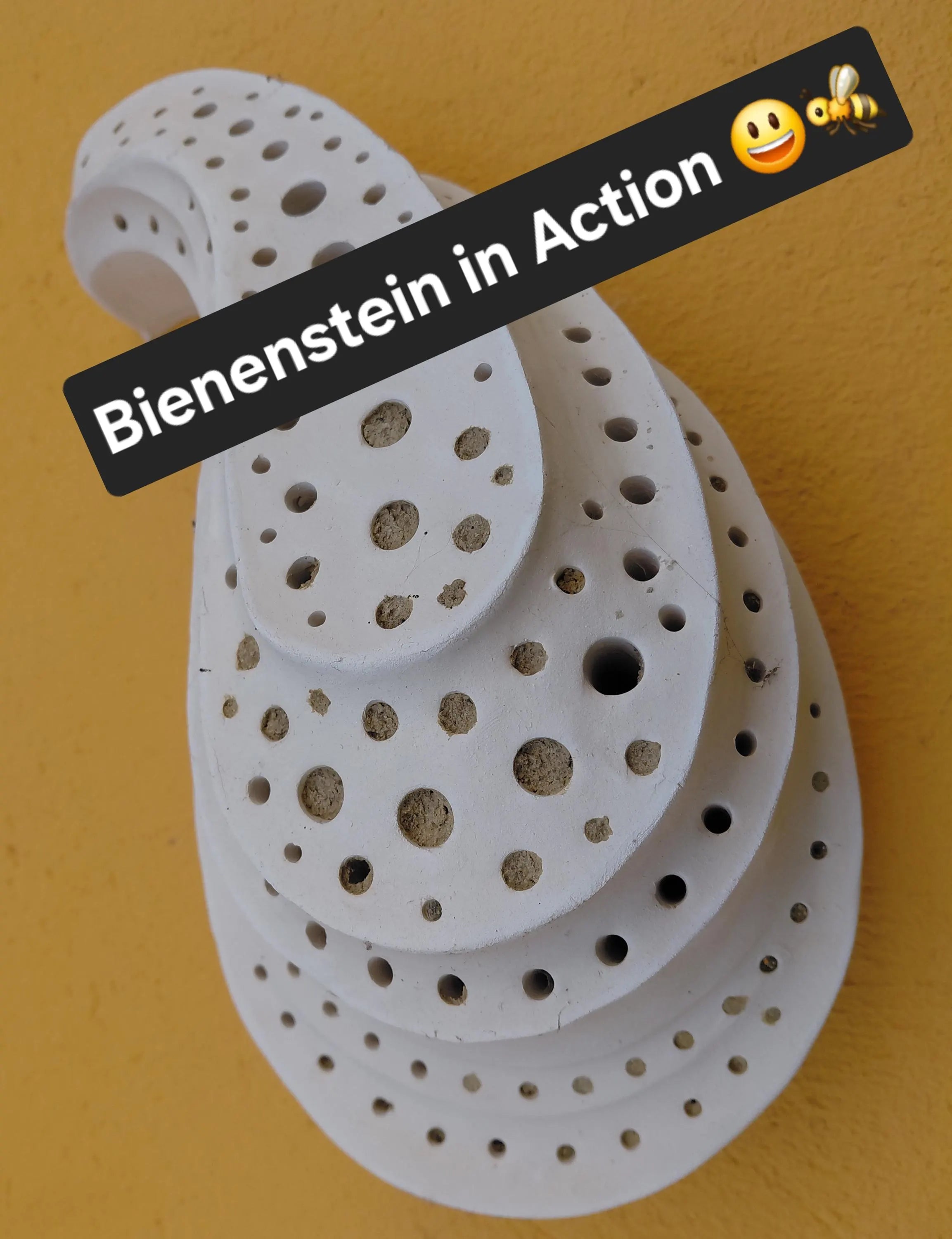 Bienenstein Tropfen weiß Wildbienenhotel Insektenhotel