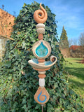 Garden Stele with Bird Bath