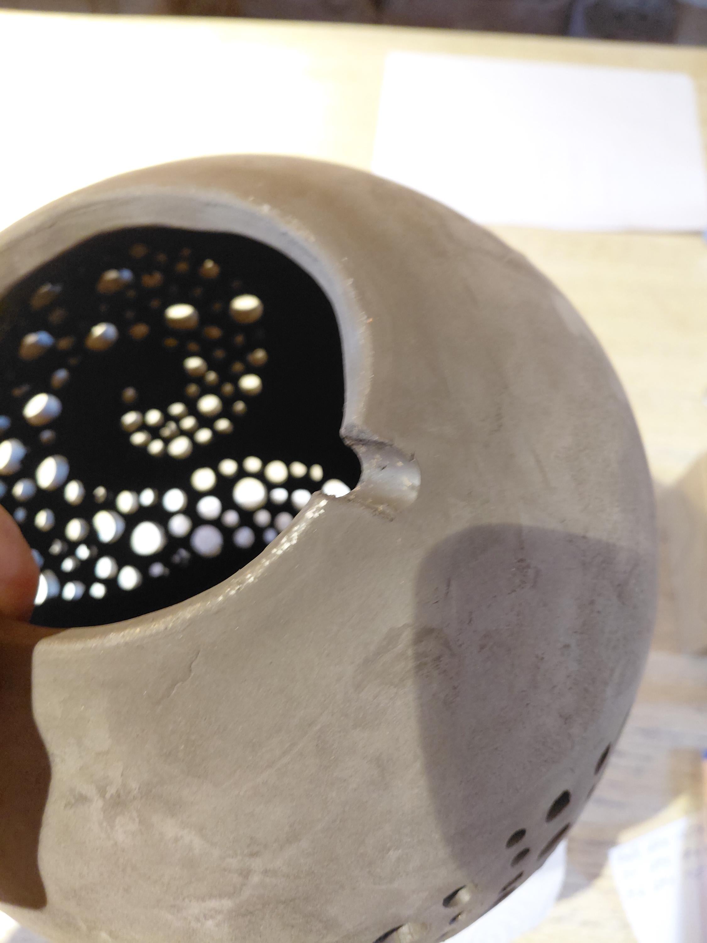 Große Lichtkugel 24 cm Keramik Leuchtkugel frostfest