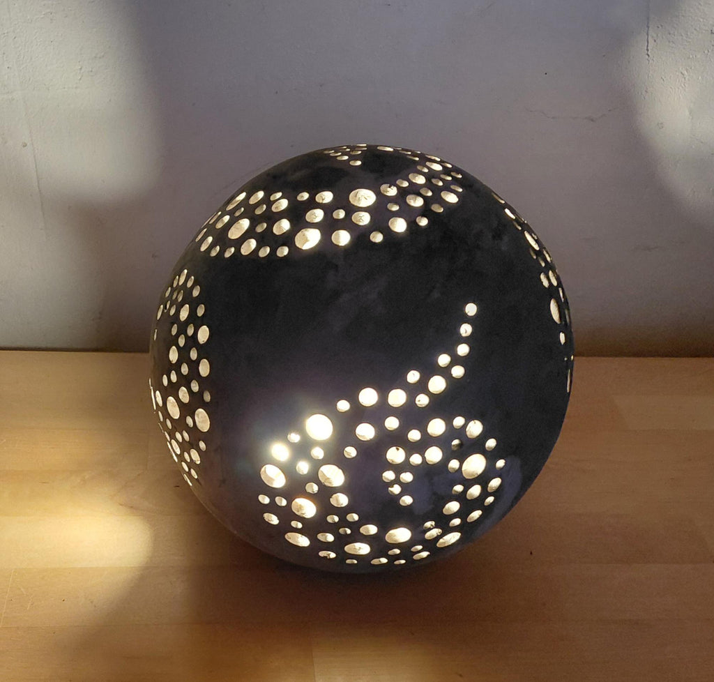 Große Lichtkugel 24 cm Keramik Leuchtkugel frostfest
