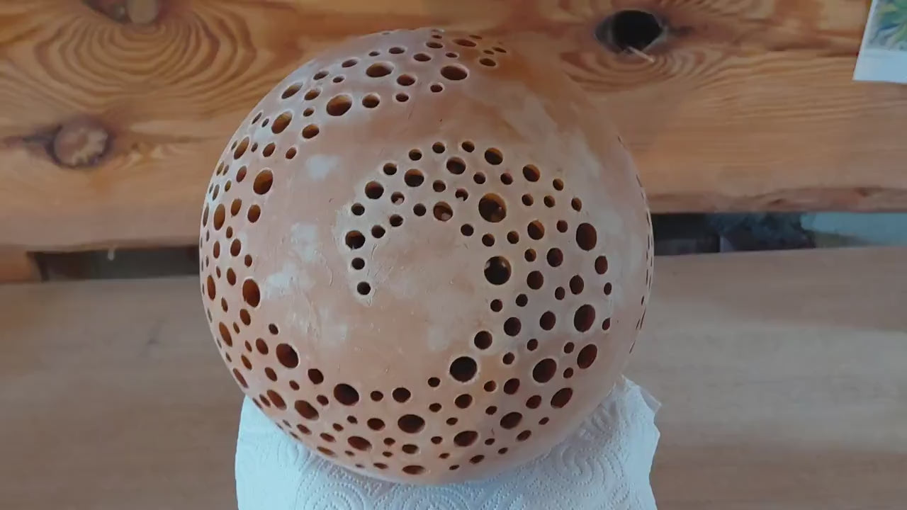 Große Lichtkugel 24 cm Keramik Leuchtkugel frostfest (Kopie)